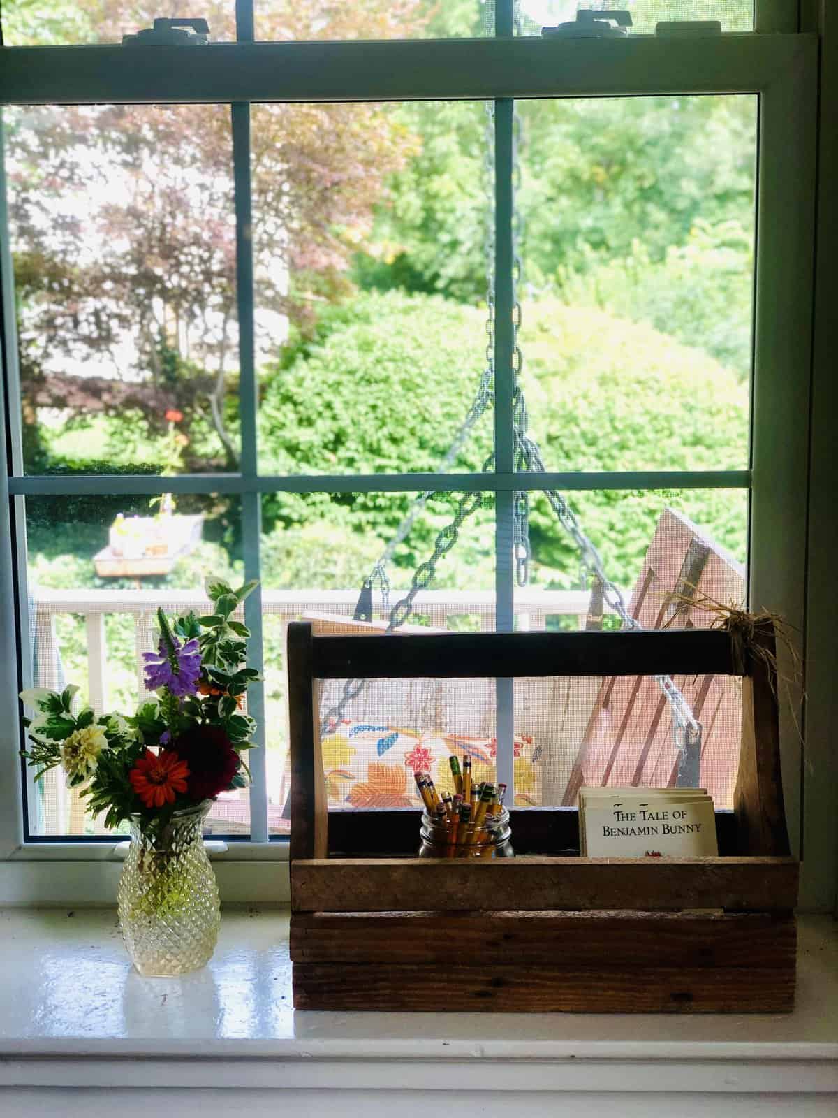 vase in window