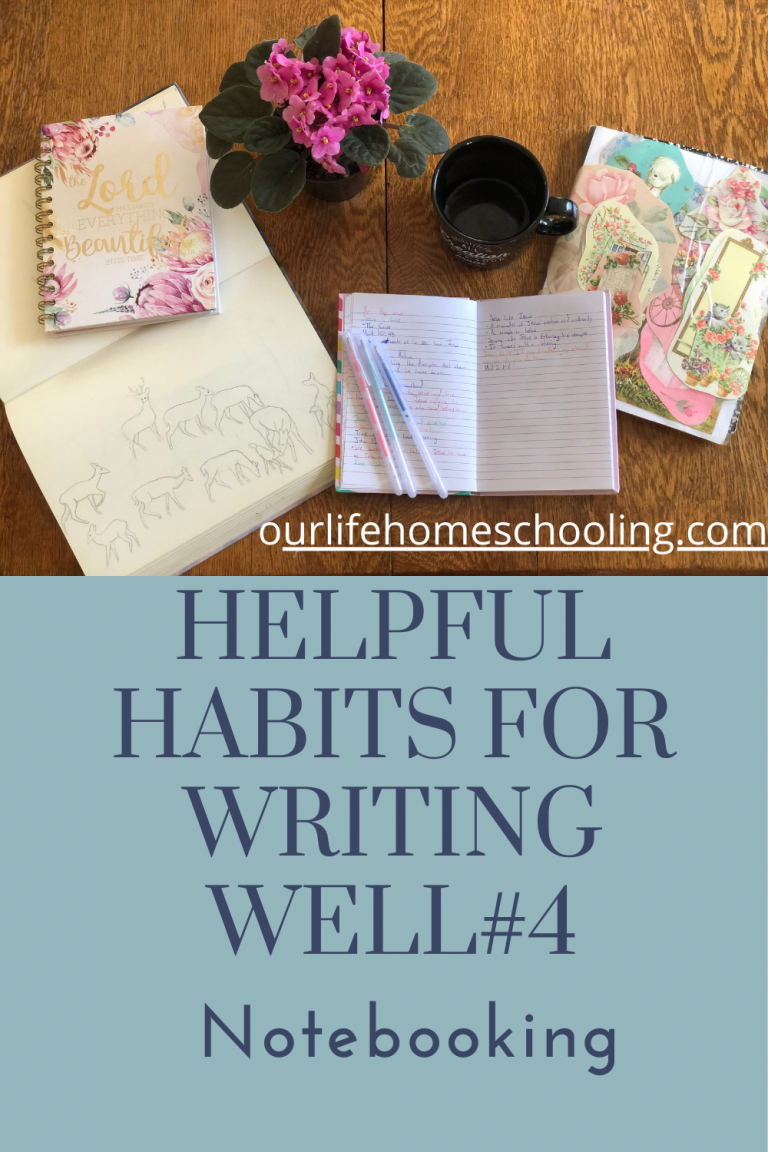Helpful Habits for Writing Well #4: Notebooking - Our Life Homeschooling